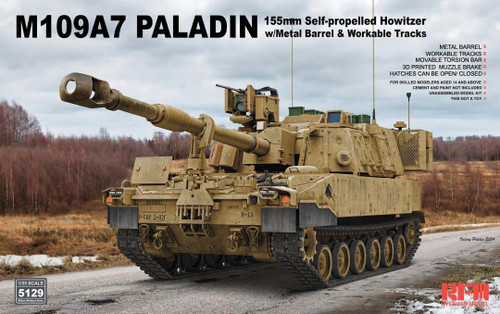 (SO) 1/35 Ryefield M109A7 Paladin 155mm Howitzer Plastic Model Kit