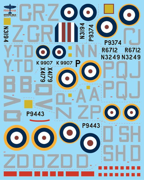 (SO) 1/32 Fundekals SPITFIRE MK Is