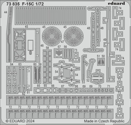 (SO) 1/72 Eduard F-15C Photo Etch set for FINE MOLDS
