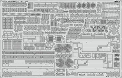 (SO) 1/350 Eduard USS Wasp LHD-1 part 1 Photo Etch for TRUMPETER