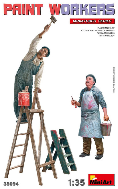 (SO) 1/35 Miniart PAINT WORKERS WITH ACCESSORIES