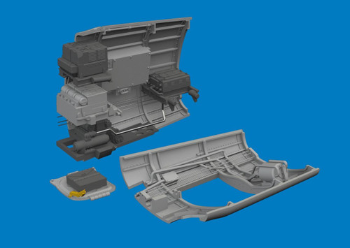 (SO) 1/48 Eduard P-40E radio compartment PRINT Brassin for EDUARD kit
