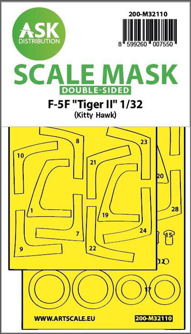 (SO) 1/32 Art Scale F-5F Tiger II double-sided express fit mask for