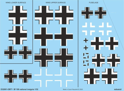 (SO) 1/32 Eduard Bf 108 national insignia