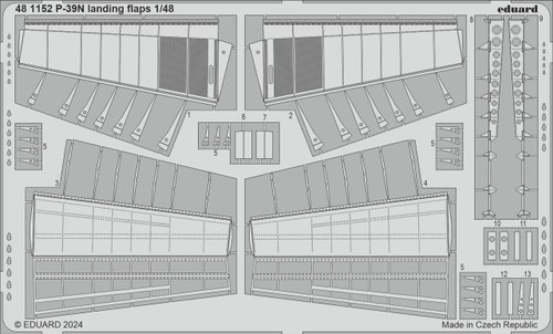 (SO) 1/48 Eduard P-39N landing flaps Photo Etch set for ARMA HOBBY