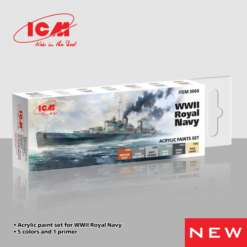(SO) ICM Models - Acrylic paint set for WWII Royal Navy