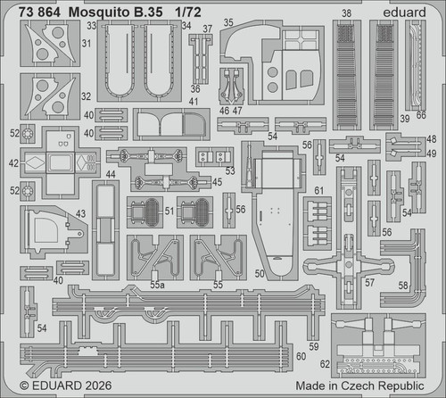 (SO) 1/72 Eduard Mosquito B.35 Photo etched set for AIRFIX