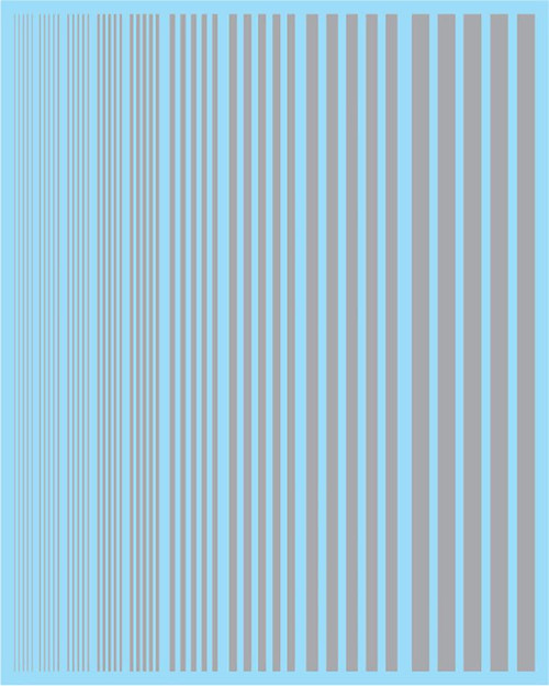 (SO) Multi Scale Fundekals SILVER STRIPES