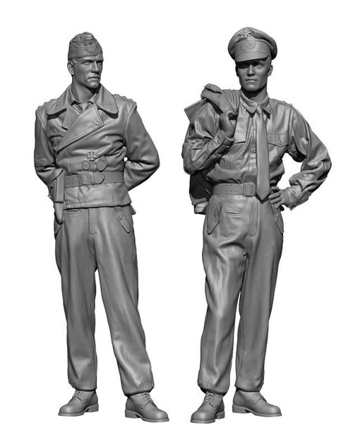 (SO) 1/35 H3 Models WWII German Panzer Crew Set 3D Printed Figure