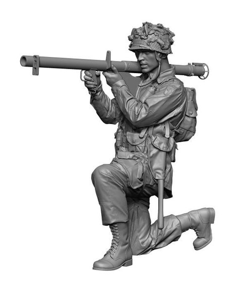 (SO) 1/35 H3 Models WWII US para Bazooka Gunner 3D Printed Figure