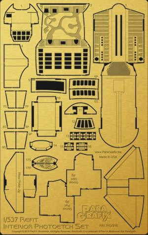 (SO) Paragrafix 1/537 Enterprise Refit Interior Photo-Etch Set for AMT Kit
