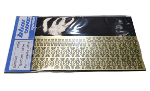 (SO) 1/200 Blue Wox Model Scale Titanic Deck Chair Set for Trumpeter 3719