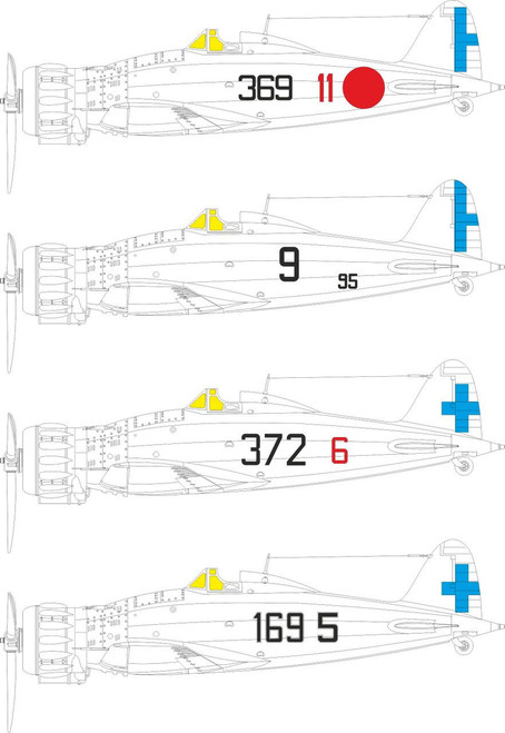 (SO) 1/32 Eduard Mask MC.200 Saetta tactical marking For ITALERI