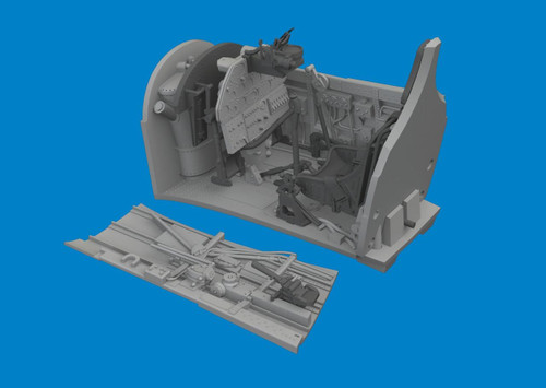(SO) 1/48 Eduard P-40E cockpit PRINT Brassin