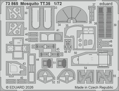 (SO) 1/72 Eduard Mosquito TT.35 Photo etched set for AIRFIX