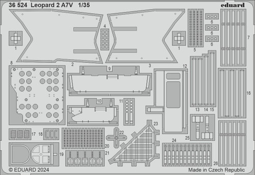 (SO) 1/35 Eduard Leopard 2 A7V Photo Etch set for TAMIYA