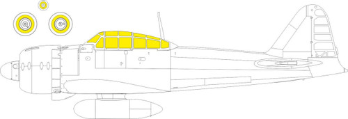 (SO) 1/48 Eduard A6M5 Zero MASK for FINE MOLDS kit