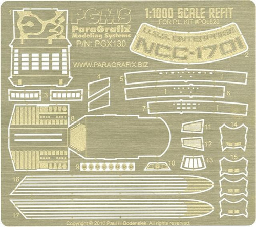 (SO) Paragrafix 1/1000 USS Enterprise Refit Photo-Etch Set for PLL