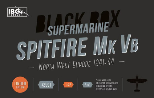 (SO) 1/72 IBG Models Supermarine Spitfire Mk Vb North West Europe 1941-44 Black Box LE Plastic Model Kit
