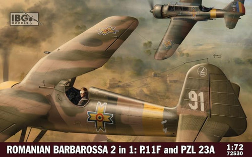 (SO) 1/72 IBG 2in1 Romanian Barbarrosa PZL11A & P11F