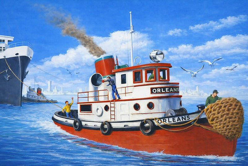 (SO) 1/60 Atlantis Tug Boat Plastic Model Kit