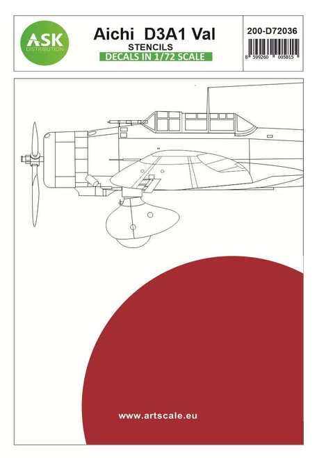 (SO) 1/72 Artscale Aichi D3A1 Val - Stencils
