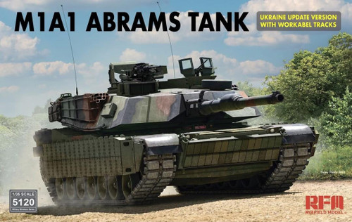 (SO) 1/35 Ryefield M1A1 Abrams Tank Ukraine Update Version Plastic Model Kit