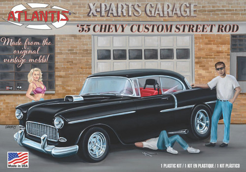 (SO) 1/25 Atlantis Models 1955 Chevy Street Rod Plastic Model Kit
