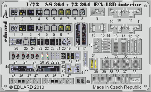 (SO) 1/72 Eduard F/A-18D Photo etched set for ACADEMY