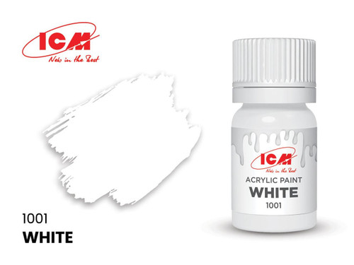 (SO) ICM Acrylic Paint - White 12ml Bottle