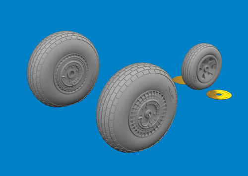 (SO) 1/48 Eduard B-26G wheels Brassin