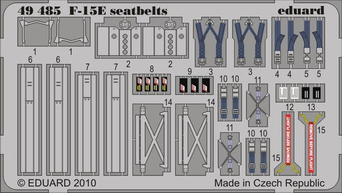 (SO) 1/48 Eduard Photo Etch F-15E seatbelts For ACADEMY 12215