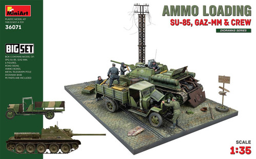 (SO) 1/35 Miniart Ammo Loading (SU-85.GAZ-MM&Crew) Big Set Plastic Model Kit