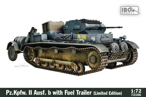 (SO) 1/72 IBG Models Pz.Kpfw. II Ausf. b with Fuel Trailer LE - PREORDER