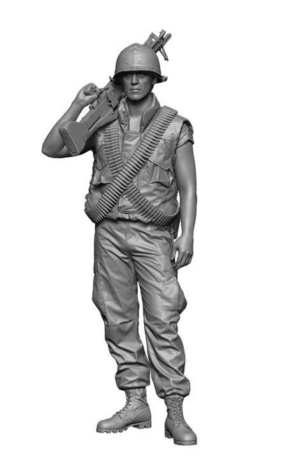 (SO) 1/16 H3 Models Vietnam war US M60 Gunner 3D Printed Figure