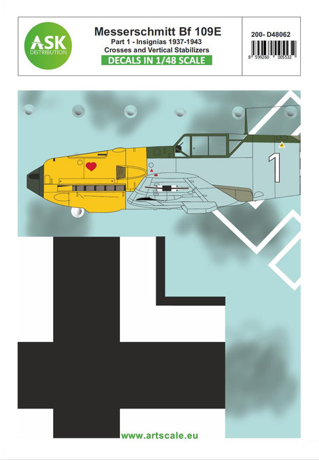 (SO) 1/48 Art Scale Bf 109E part 1 - Insignias, Crosses and Vertical Stabilizers 1937 - 1943