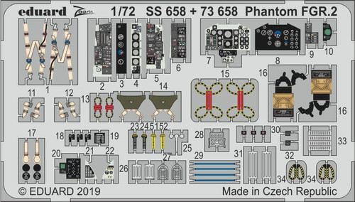 (SO) 1/72 Eduard Phantom FGR.2 Photo etched set for AIRFIX