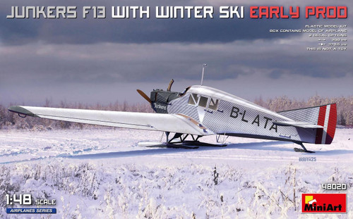 (SO) 1/48 Miniart Junkers F13 with Winter Ski. Early Prod