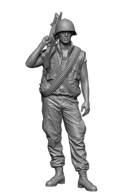 (SO) 1/35 H3 Models Vietnam war US M60 Gunner 3D Printed Figure