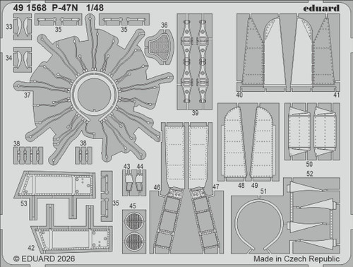 (SO) 1/48 Eduard P-47N Photo etched set for MINIART