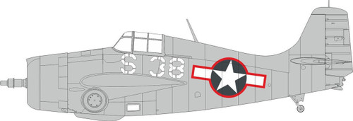 (SO) 1/48 Eduard FM-1 US national insignia w/ red outline