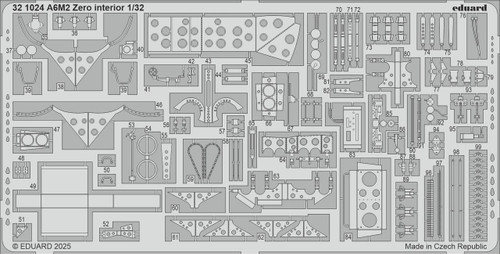(SO) 1/32 Eduard A6M2 Zero interior Photo Etch