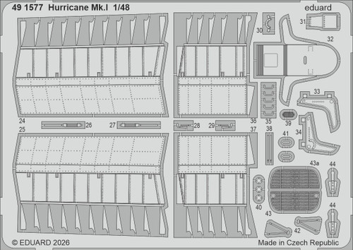 (SO) 1/48 Eduard Photo Etch Hurricane Mk.I For ARMA HOBBY