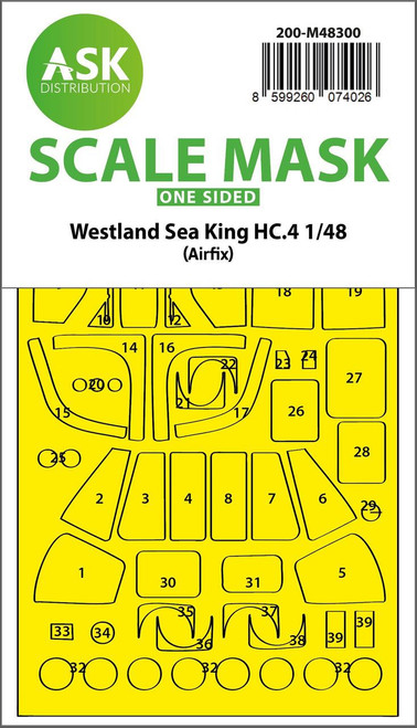 (SO) 1/48 Artscale Westland Sea King HC.4 one-sided express fit mask for Airfix