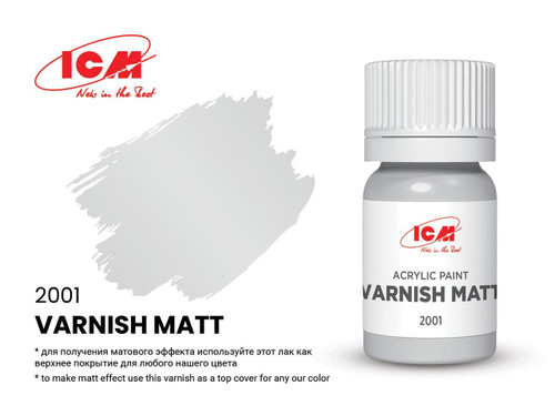(SO) ICM Acrylic Paint - Varnish Matt 12ml Bottle