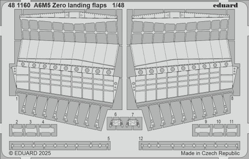 (SO) 1/48 Eduard A6M5 Zero landing flaps Photo etched set for FINE MOLDS kit