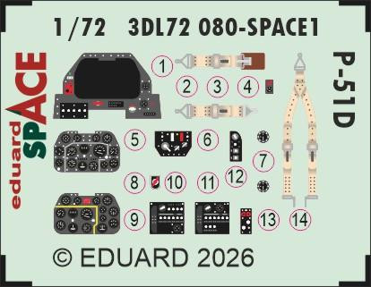 (SO) 1/72 Eduard P-51D SPACE SPACE for ARMA HOBBY