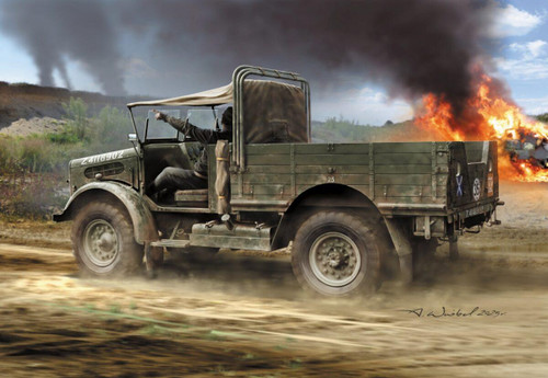 (SO) 1/72 IBG Models Bedford MWD General Service (Open Cab/Aeroscreen) Plastic Model Kit