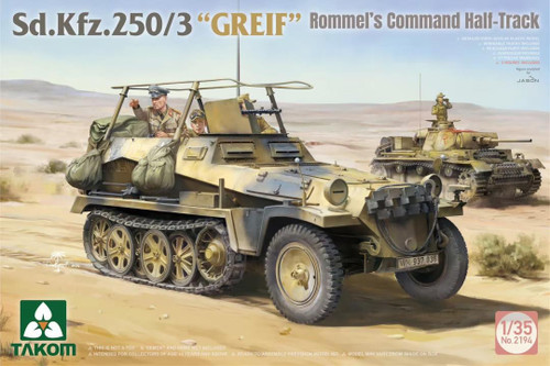 (SO) 1/35 Takom Sd.Kfz.250/3 GREIF Rommel's Command Half-Track Plastic Model Kit