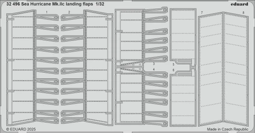 (SO) 1/32 Eduard Sea Hurricane Mk.IIc landing flaps Photo etched set for REVELL